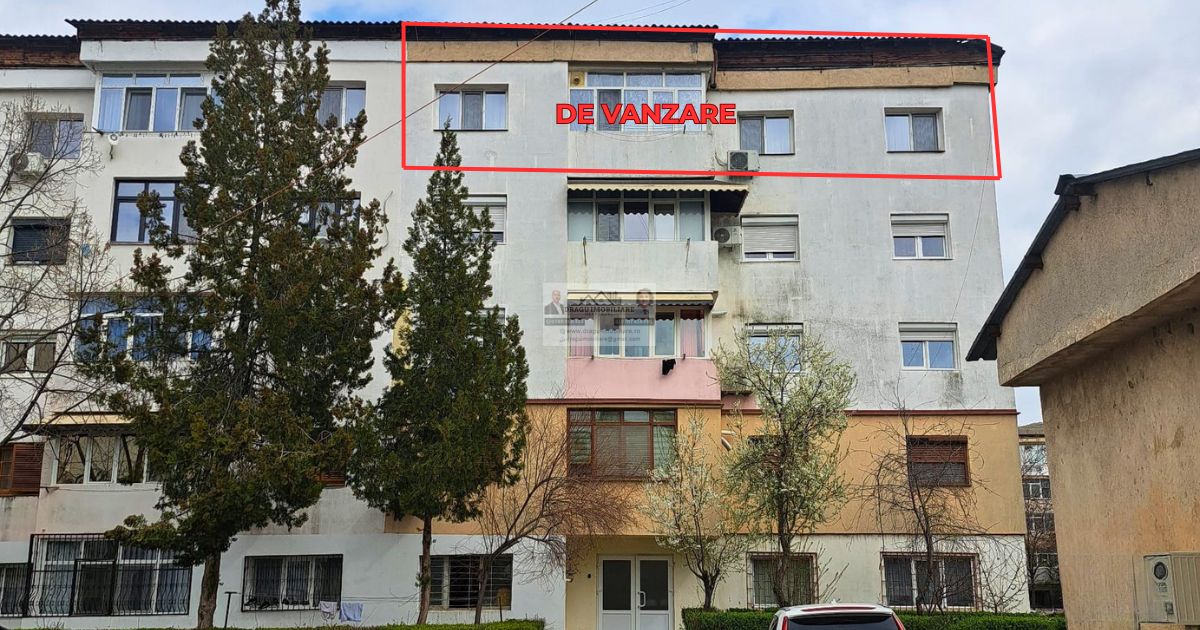 Apartament 3 camere, 73 mp | Etaj 4 cu acoperiș | Zonă Industrială – Tecuci